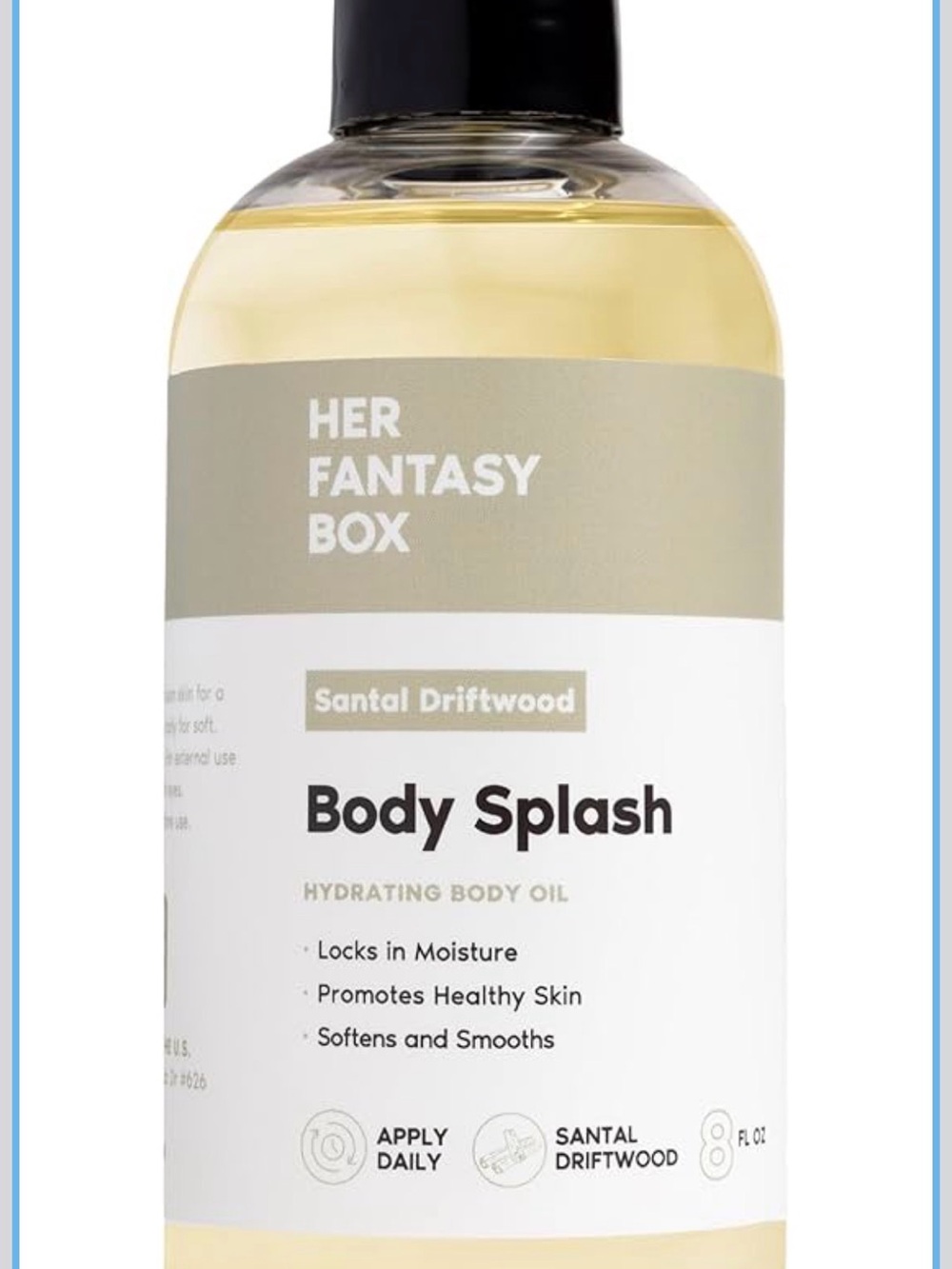 Brand new. Her Fantasy Box Santal Driftwood Body Splash - Hydrating Body Oil
